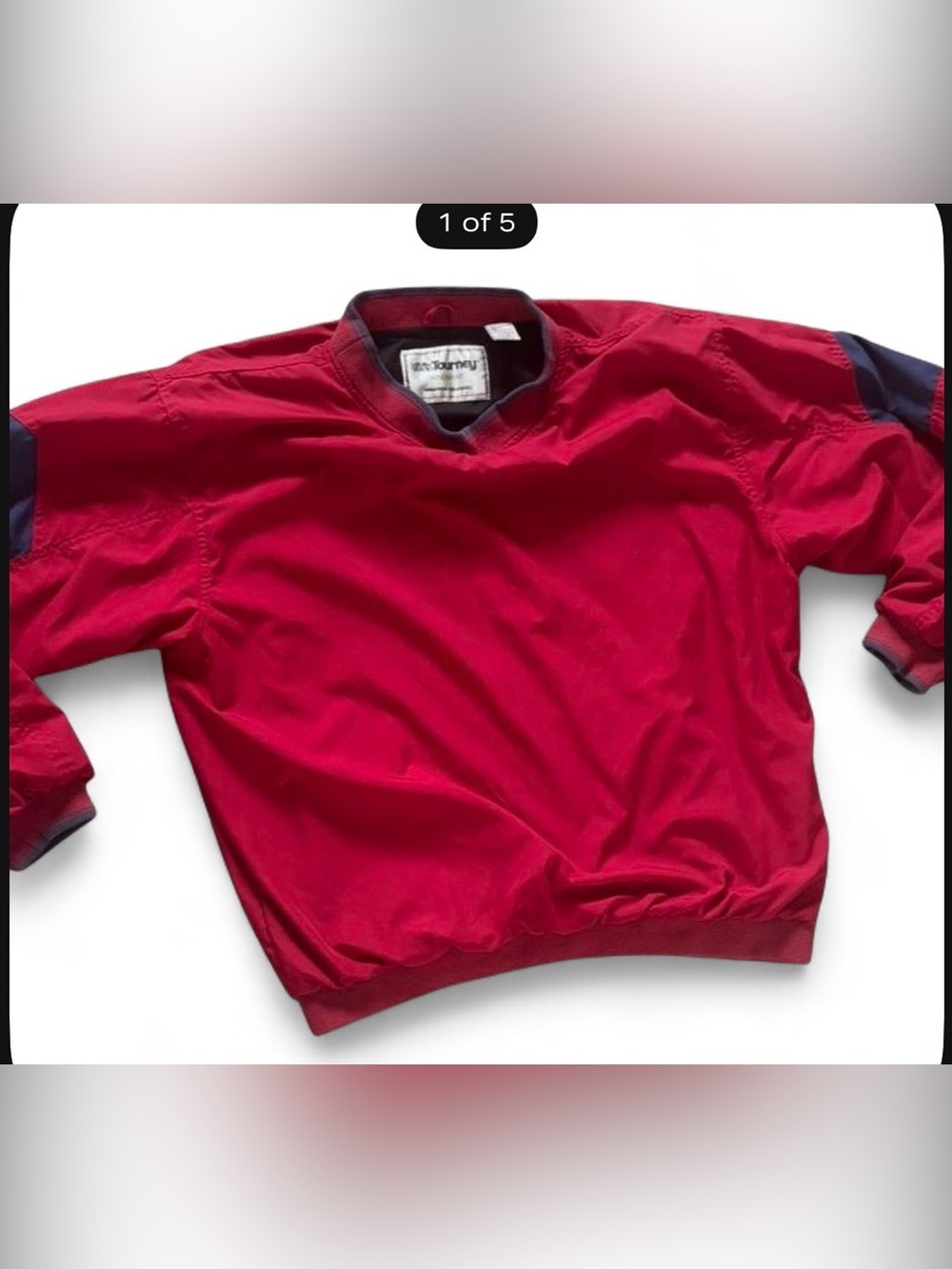Windbreaker Pullover Jacket Gore Windstopper Mens Retro Athletic Vintage 90s Red